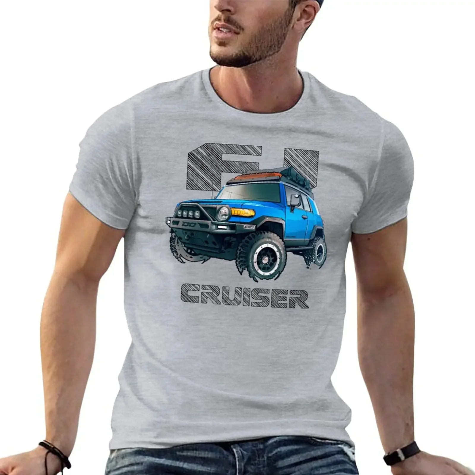 FJ Cruiser (XJ10) -t-shirt blu VooDoo per t-shirt da uomo con top carini da ragazzo