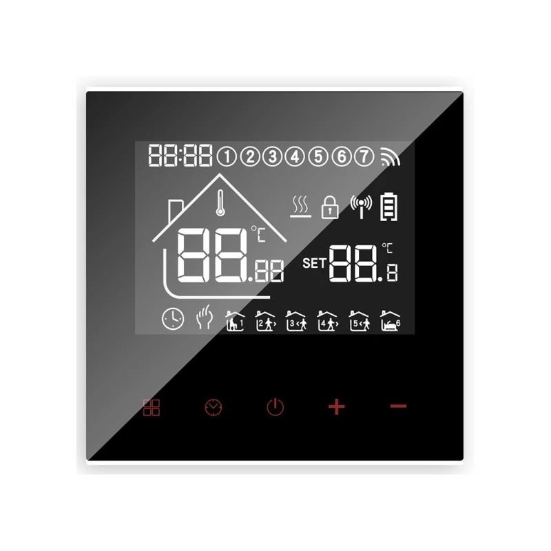 

Цифровой термостат, регулятор температуры электрического отопления, умный термостат для подогрева пола, простая установка, 896B