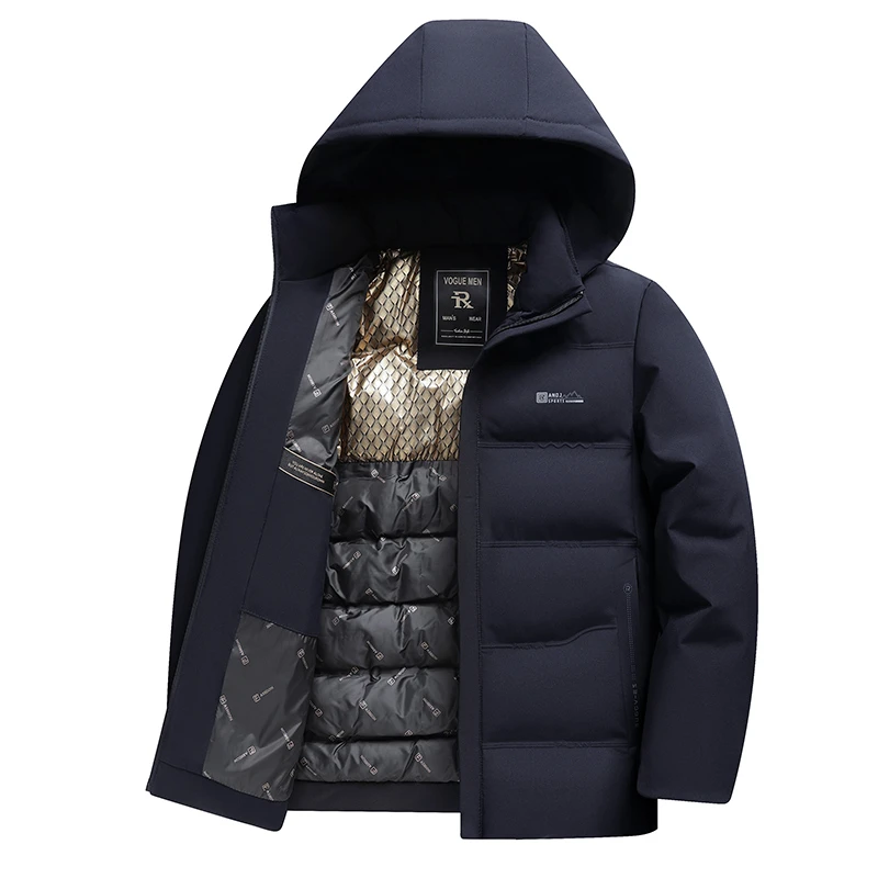 

Мужская осенне-зимняя модная модная куртка на хлопковой подкладке, утолщенная теплая повседневная свободная спортивная ветрозащитная куртка с капюшоном