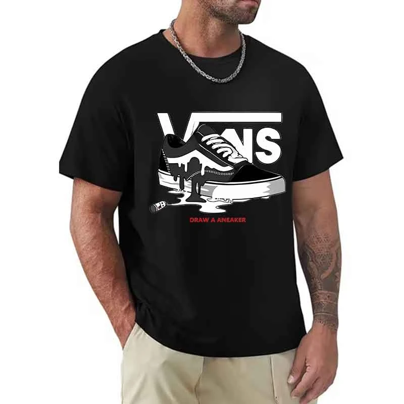 T-shirt men's Round neck short sleeved print pure cotton casual versatile round neck short sleeved 2026 new item Breathable - view 2