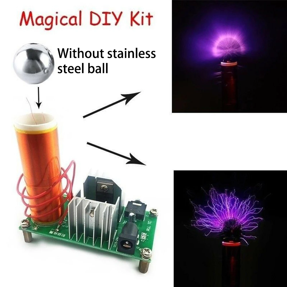 DIY Plasma Speaker Electronics Kit 15W Power Coil Arc Function Separator Lamp Music Playback PCB Size 4 0mm x 8 0mm