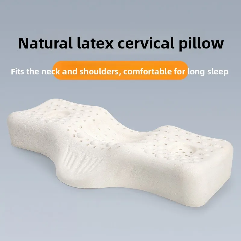 

Подушка из 100% натурального латекса, импортированного из Таиланда, контурная, для сна на боку, с высоким и низким выступом, для снятия боли в шее