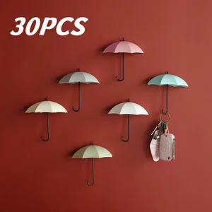 Beautiful umbrella wall hooks, no punch, kitchen, bathroom, hanger, key organizer, household storage shelf 10 Main Sales Bathroom Motorhome - №6
