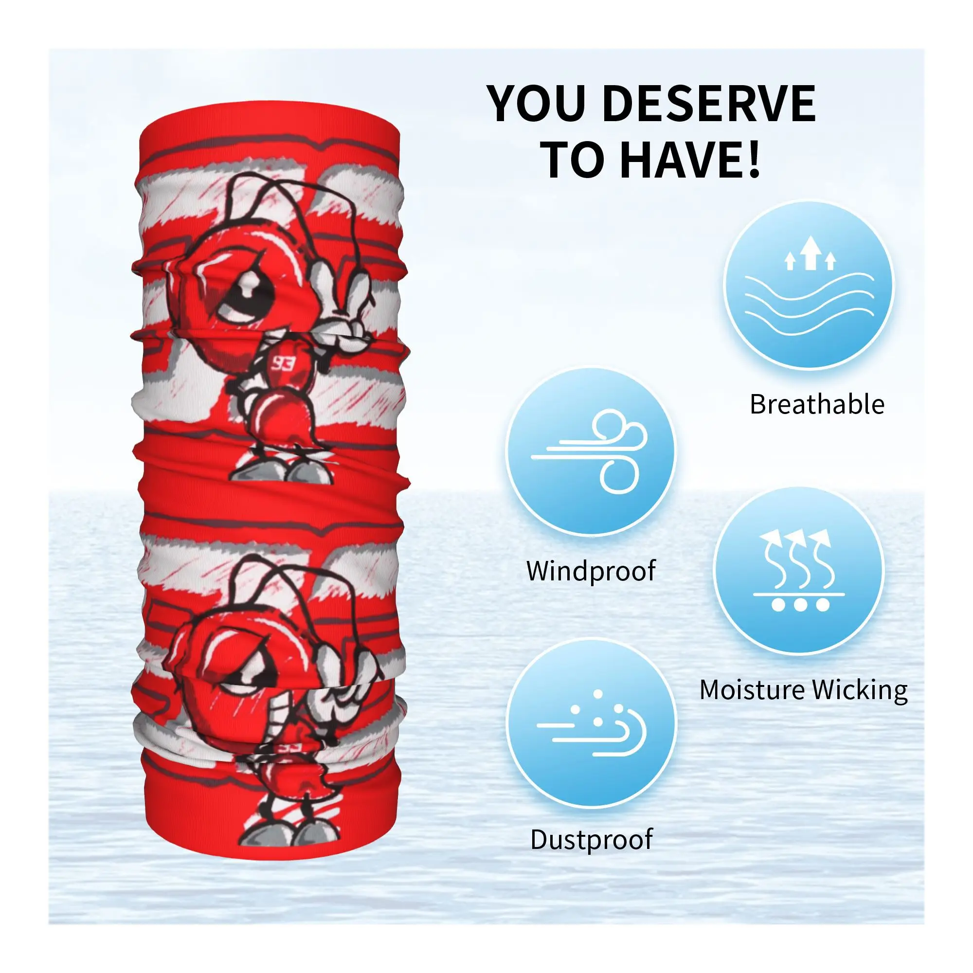 مخصص M-Marcs سباق السيارات 93 باندانا الرقبة أدفأ الرجال النساء الشتاء التزلج وشاح أنبوبي الجراب دراجة نارية واقي الوجه