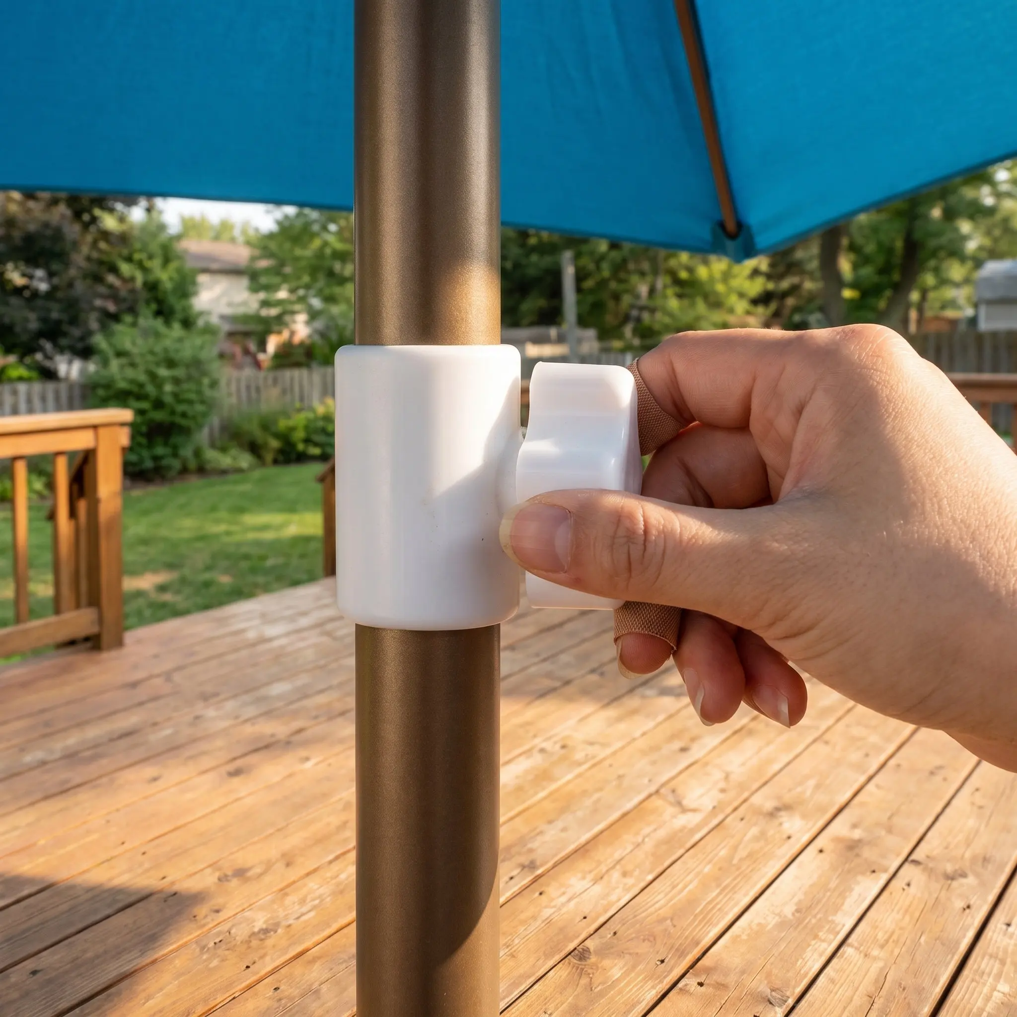 2Pcs Umbrella Pole Connector Replacement Screw Fastener White Patio Outdoor Parasol Fixing Screws Deck Umbrella Repair