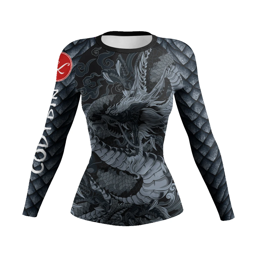 Cody Lundin Sportswear Manga Longa Jiu Jitsu Rashguard UPF 50+ Secagem Rápida Gola Alta UV Camisas de Proteção Solar Surf Camisa de Natação