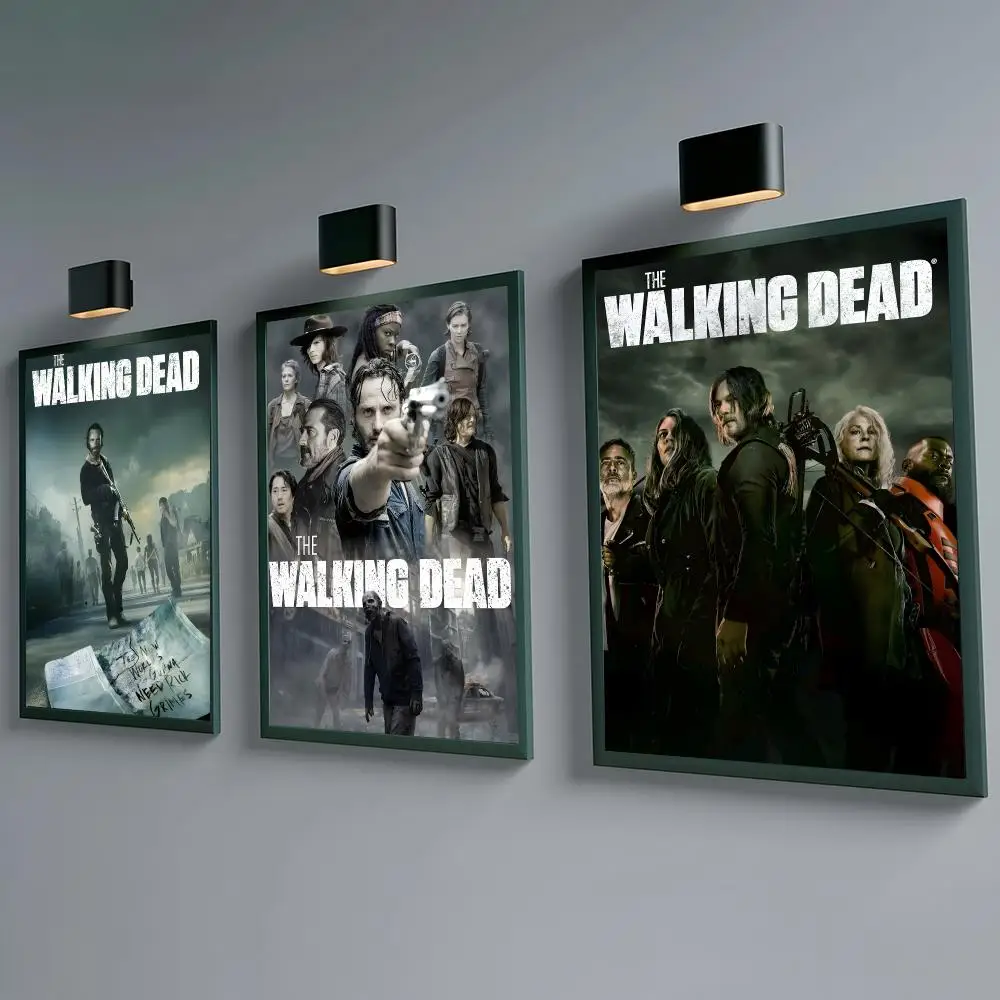 TV Series The Walking Dead Poster Self-adhesive Waterproof Paper Sticker Coffee House Bar Room Wall Decor