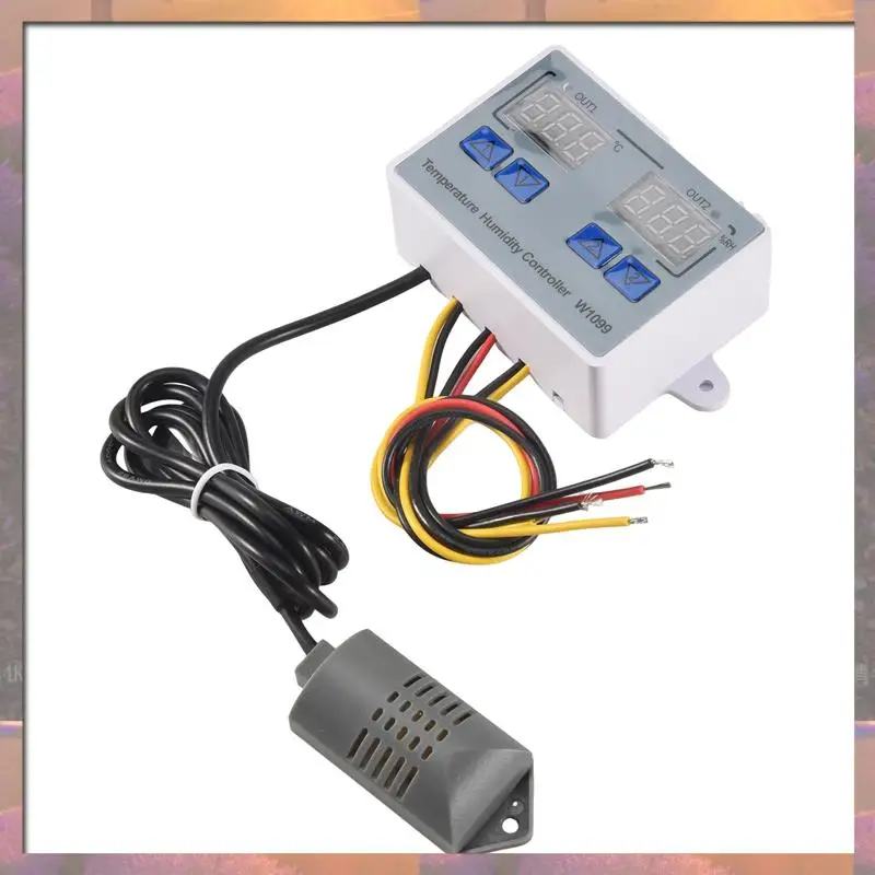 Лидер продаж XK-W1099 двойной цифровой термостат, гигростат, инкубатор для яиц, регулятор температуры и влажности, термометр, гигрометр