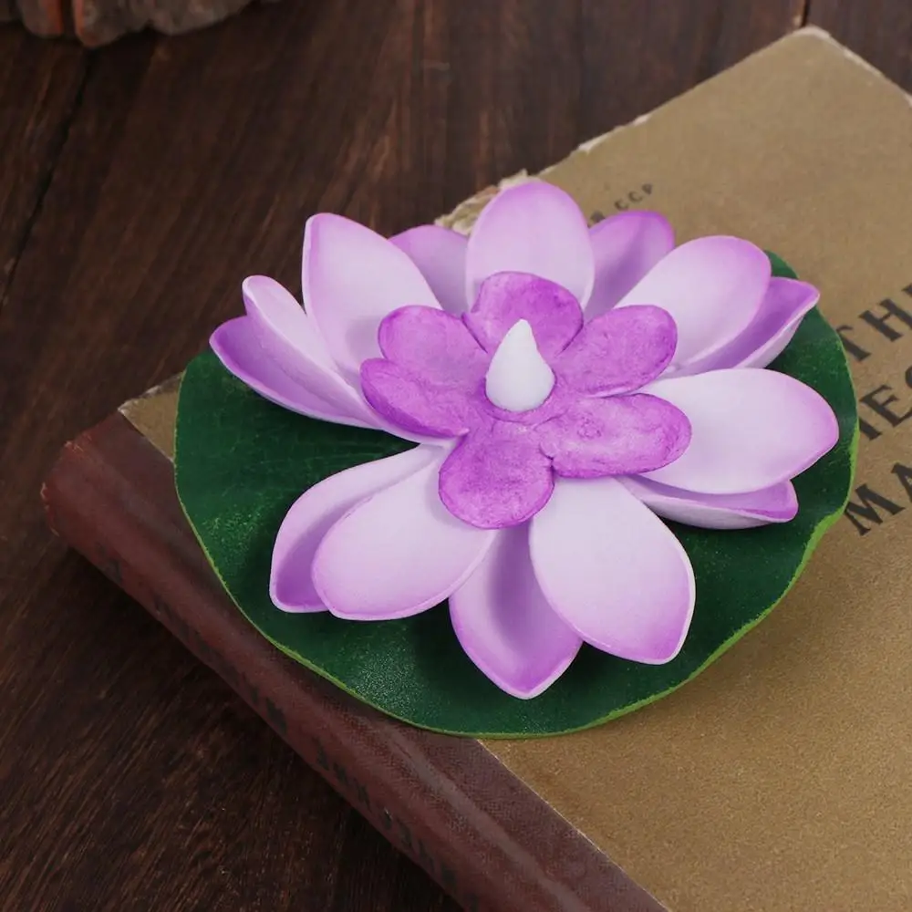 Floating Induction Floating Water Lotus Lamp LED Electronic Candle Lotus Artificial Lotus Lamp Waterproof 10cm