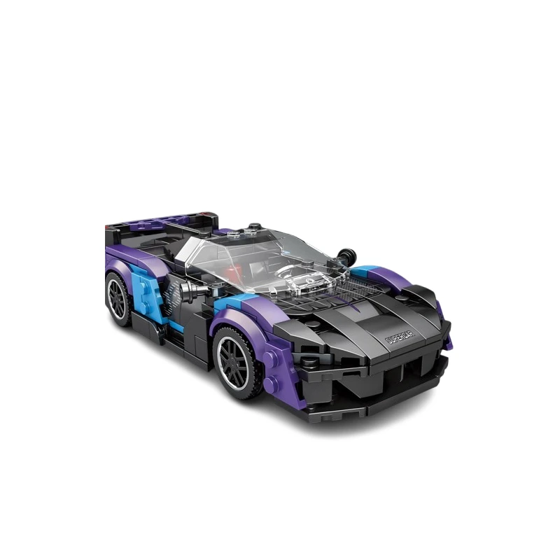 

363PCS 672-690 1: 24 8 Grids Eight Grid Supercar Model Building Blocks RC Car Model Bricks DIY Toy Holiday Gift Birthday Gift