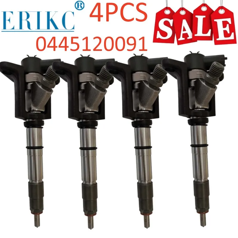 

4PCS 0445120091 Common Rail Injector 0 445 120 091 Diesel Fuel Spray Nozzle 0445 120 091 For MITSUBISHI ME193983