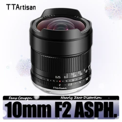 TTArtisan APS-C 10mm F2 ASPH 105° Ultra-wide Angle Lens for Camera Photography Sony E Fujifilm XF Nikon Z Canon EOS R M43 Mount