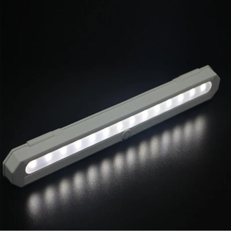 Sem fio 14 LED PIR Sensor de Movimento Infravermelho Luz Noturna Sob Gabinete Luz Armário Guarda-Roupa Cozinha Noite Lâmpada Bateria