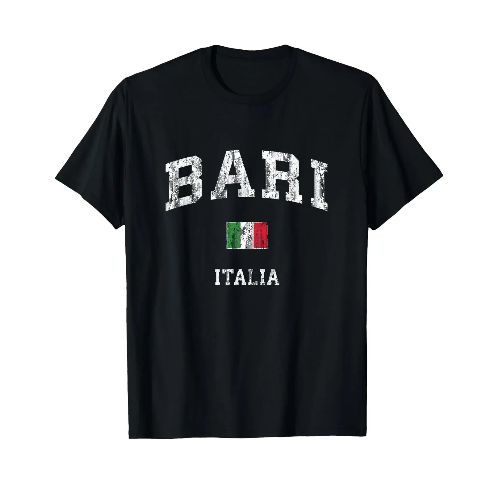 Bari Italy Vintage Italia Athletic Sports Design T Shirt vintage Washed Comfortable fashion Stretched streetwear Versatile