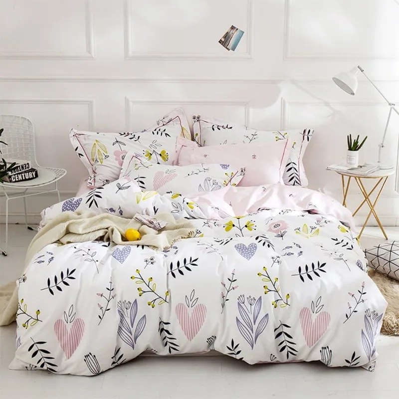 Kids Duvet Cover Twin Cotton White/Grey,Premium Boys Girls Bedding Sets Twin,Single Bed Comforter Cover Zipper Closure,Forest T