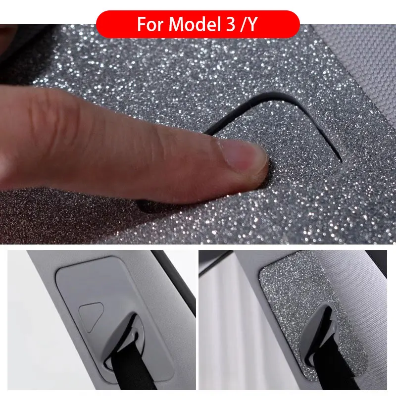 For Tesla Model 3 M3 Highland 2024 Model Y 2019-2023 Car Seat Belt Panel Trim Sticker Made of TPU Accessories