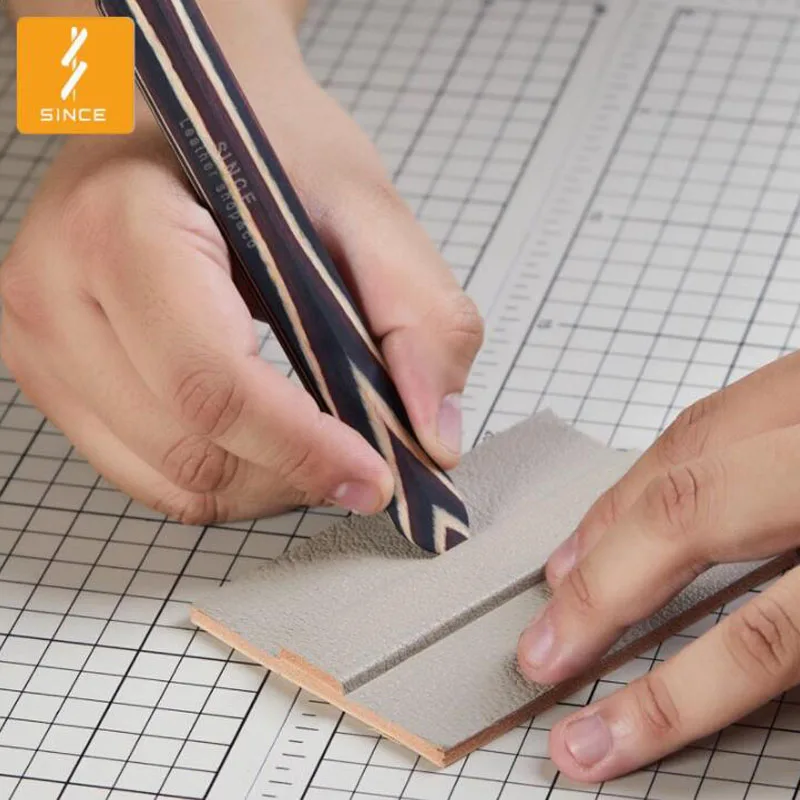 DIY اليدوية الجلود التصميم عصا الجلود الحرفية للطي غرزة الحز تعميق أداة أداة التصميم الخشبي العلمي
