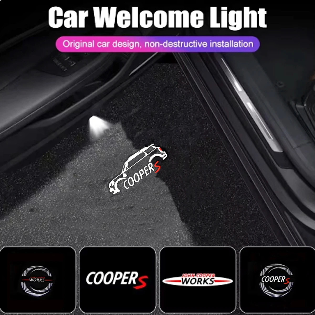 LED Light Car Door Projector Car Welcome Light For BMW Mini Cooper Works R55 R56 R50 R53 R60 R61 F54 F55 F56 F60 Car Accessories