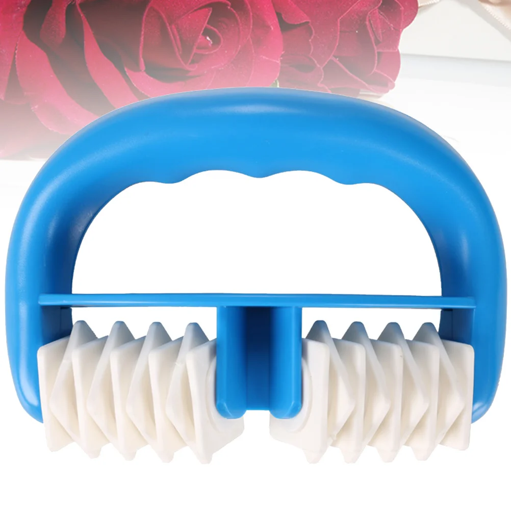 

Mini Portable Acupressure Massage Roller Tool Ergonomic Body Massager For Neck Back Legs Hands Blue Plastic Massage Device
