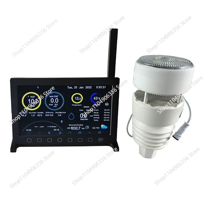 

Метеостанция Ecowitt Wittboy Pro, включает консоль с TFT-дисплеем и наружный датчик погоды WS90 с солнечным питанием, 433 МГц