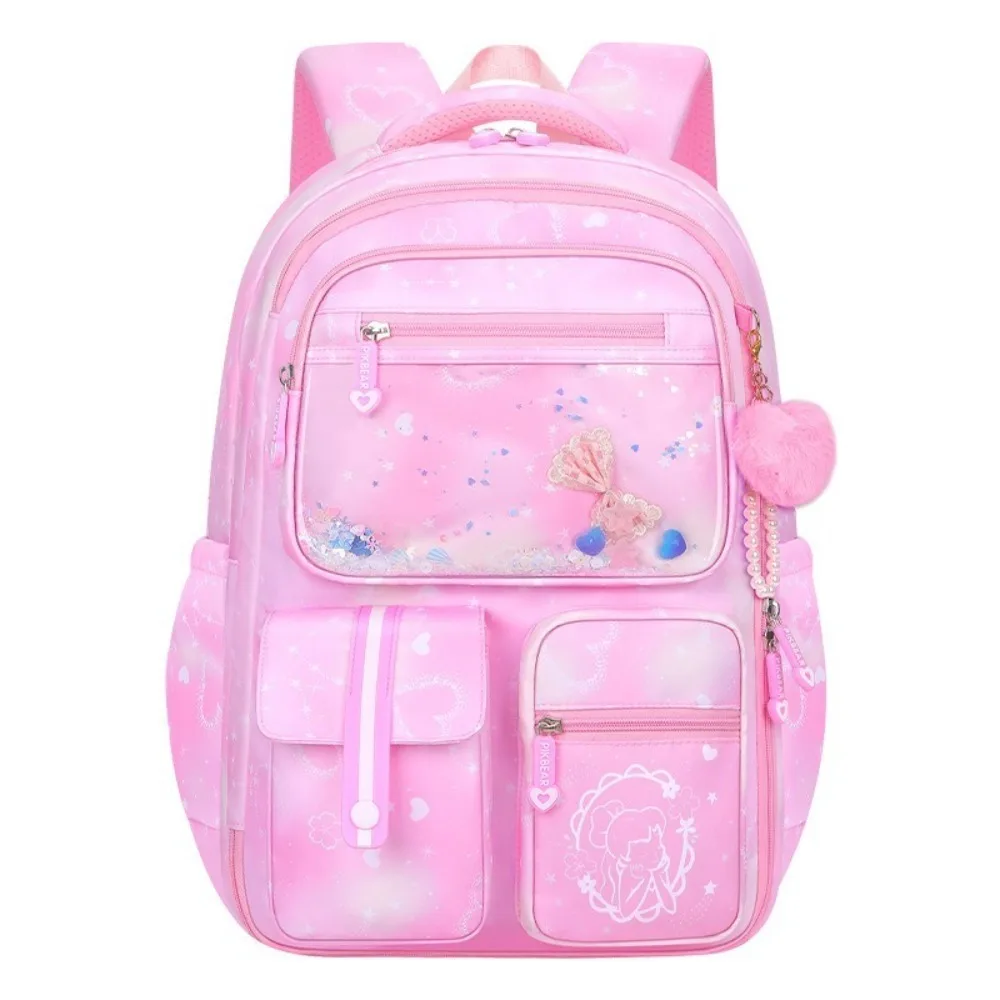 Cute Side-Open Children Backpack Oxford Korean Style Shoulders Bag Large Capacity Multiple Pockets Student School Bag