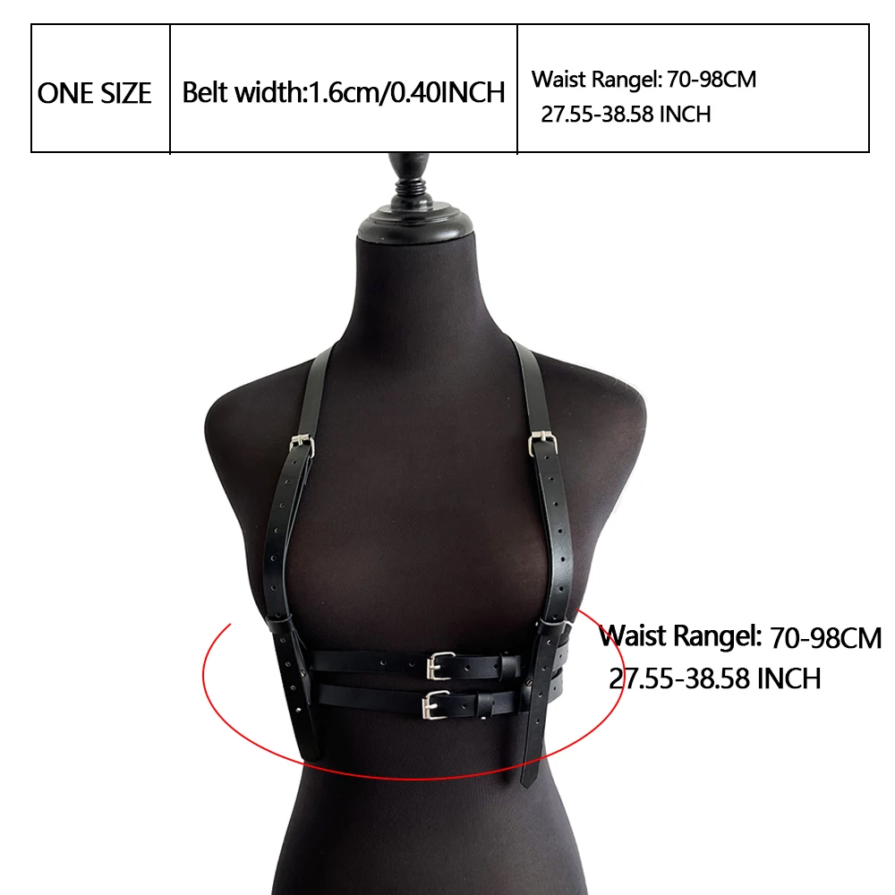 Harness Women Bra Sexy Garters Leather Body Bondage Cage Suspenders Harness Bdsm Waist Belt Straps Goth Sword Belt