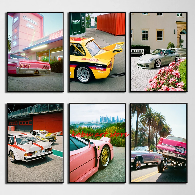 Vintage Smile Car Inboulon t Posters and Prhonneur, Canvas Painting, fraîchement Cars, Dallas F40 Wall Art Picture for Living Room, Home Decor