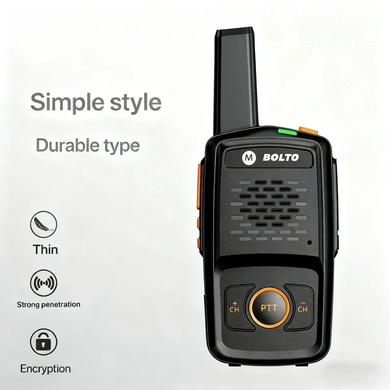 Motweisu rola Mini Walkie Talkie 400-470MHz PTT 16 Channels USB Charging Baofeng Compatible Two-Way Radio for Cafe Hotel Service