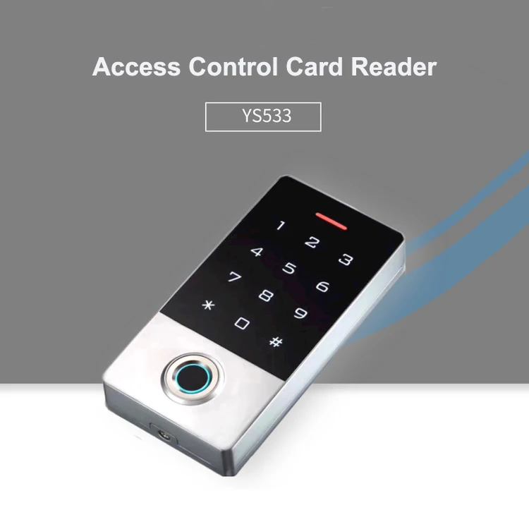 Macchina touch screen per sistema di controllo accessi porta lettore di schede RFID con tastiera in metallo intelligente impermeabile con password/carta d'identità/impronta digitale