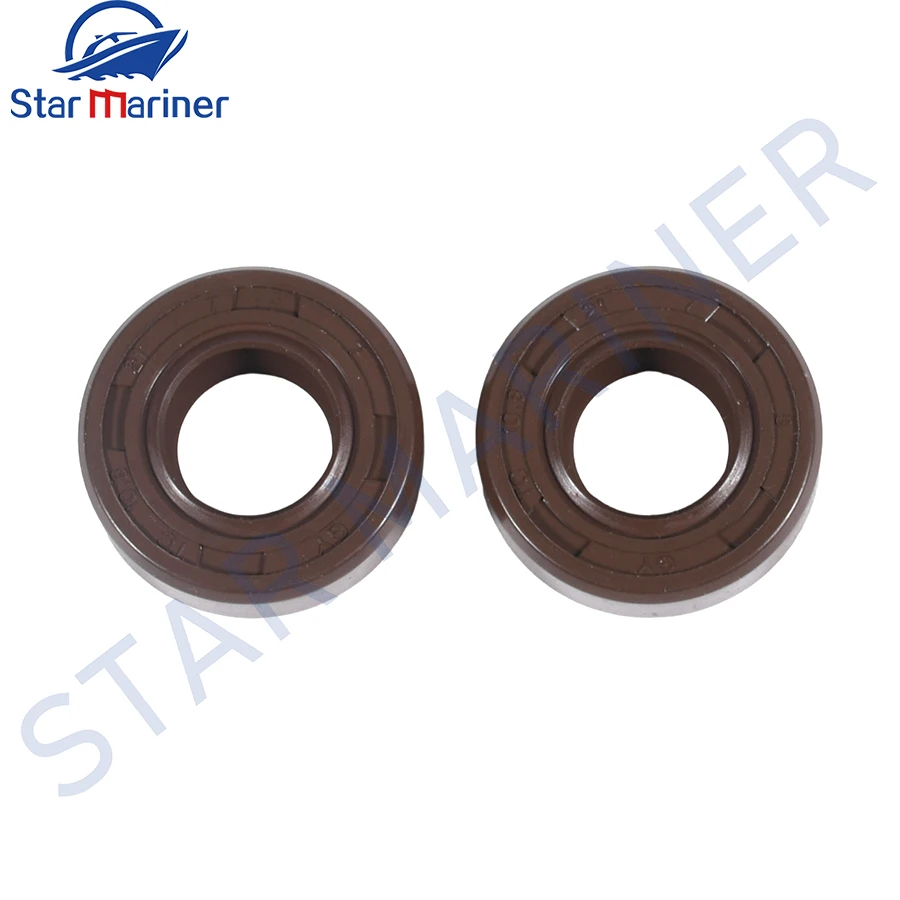 93101-10M25 Oil Seal 2 Pcs For Yamaha Outboard MOTOR 2T 4T 4HP 5HP Seapro Parsun F4-04060004 Cranshaft Seal S-TYPE 10.8*21*7MM