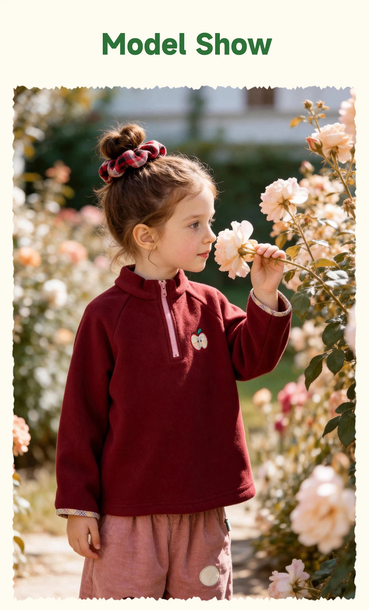 Amila 2026 Herbst Neue Kinder-Sweatshirt mit Stehkragen Vintage-Patch-Stickerei Farbblock Niedlich Verspielt Alltagstaugliches Vielseitiges Oberteil – Detail 8
