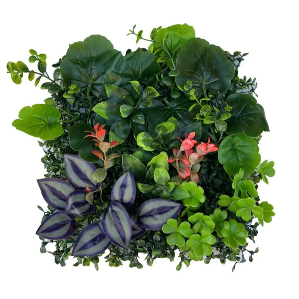 

DIY Artificial Plant Wall Panel Flower Sunflower Simulation Maple Plant Sheet Green Eternal Life Fake Green Grass Mat