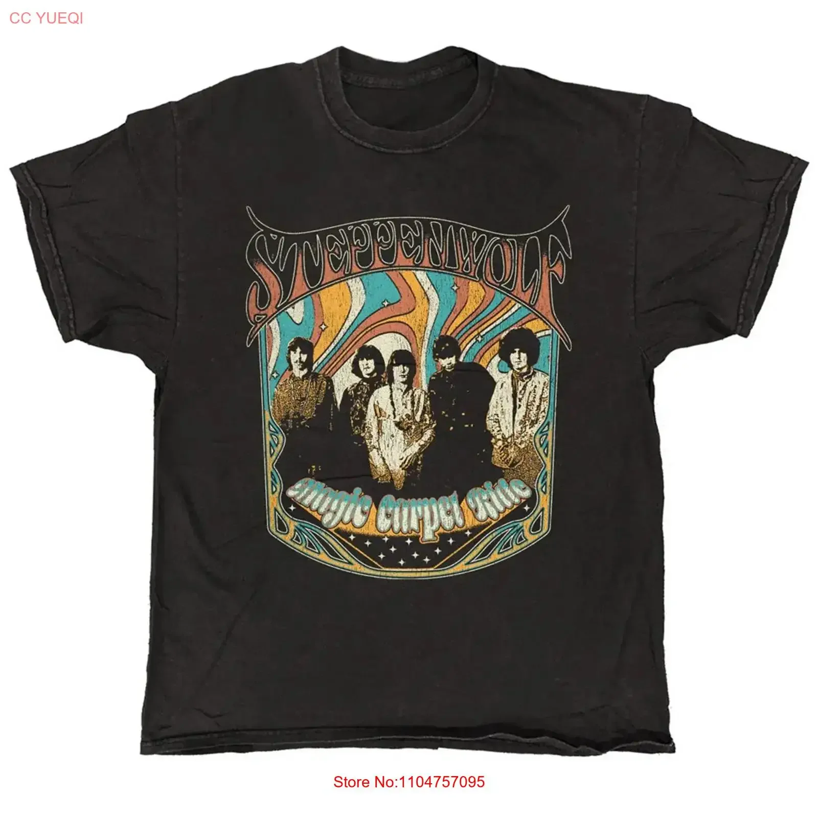 Steppenwolf Psychadelic Magic Carpet T Shirt SU375 vintage Washed streetwear Top For Everyday Wear Breathable designer clothes