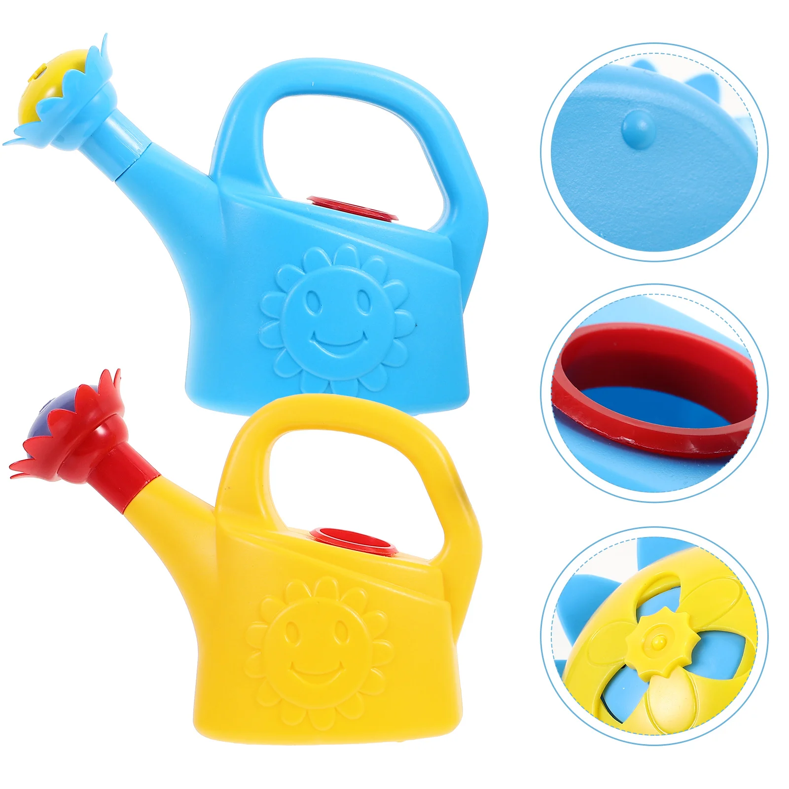 

2 Pcs Kids Toys Watering Can Sand Beach Children Bath Pot Baby Bathing Plaything Blue Toddler