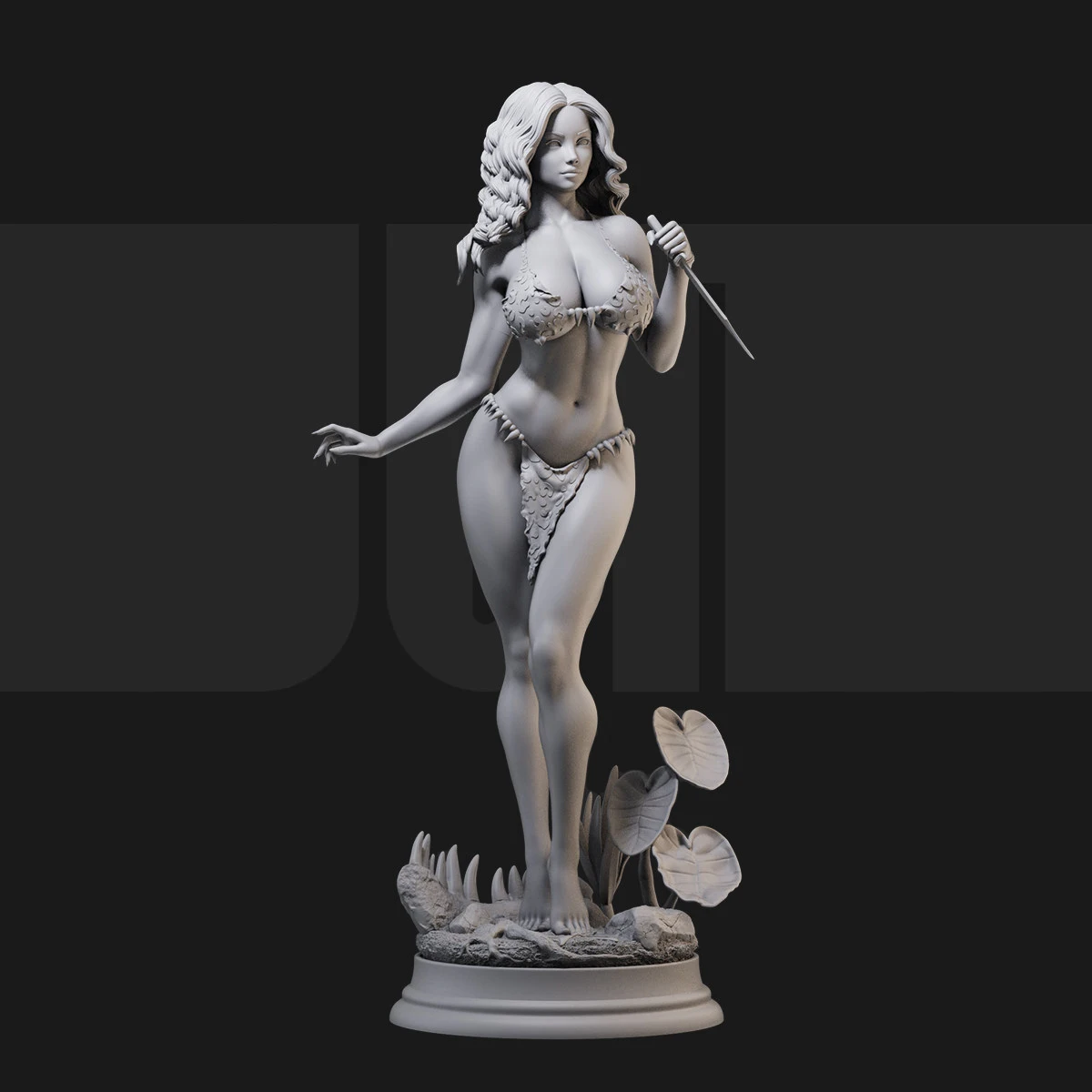 

1/18 1/24 3D-модель женщины-пещерницы из смолы, неокрашенный гаражный набор, высокодетализированная миниатюрная фигурка