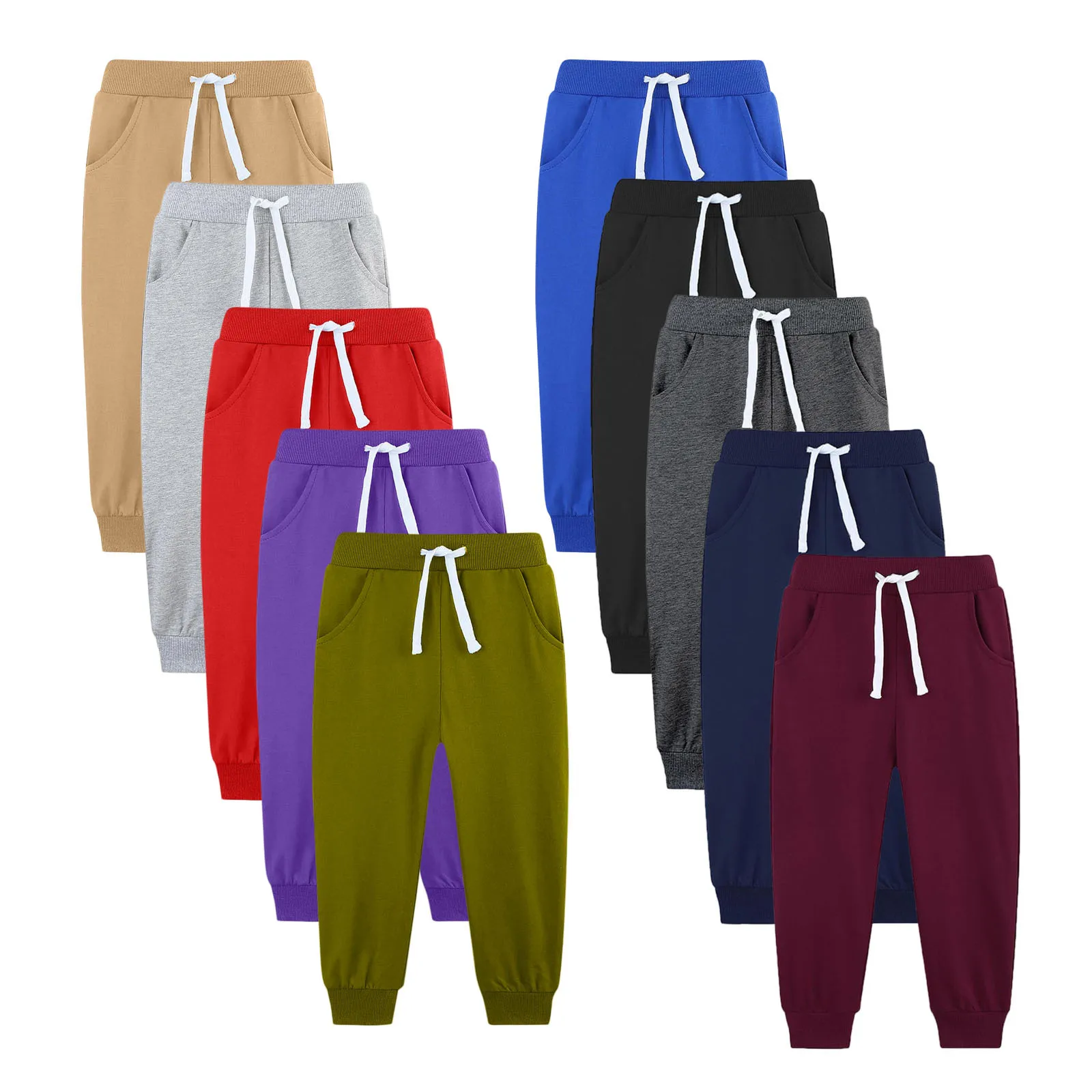 

Teenager Children's Jogger Pants for Autumn Winter Terry Sweatpants Boys Girls Sport Pants