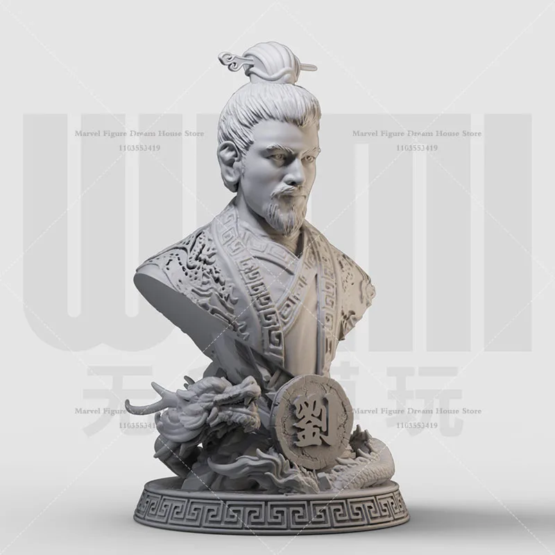 1/16 1/10 Scale the Three Kingdoms GuanYu ZhangFei LiuBei MaChao Fight DIY Self-assembled GK 3D Resin Un-panited White Bust Doll