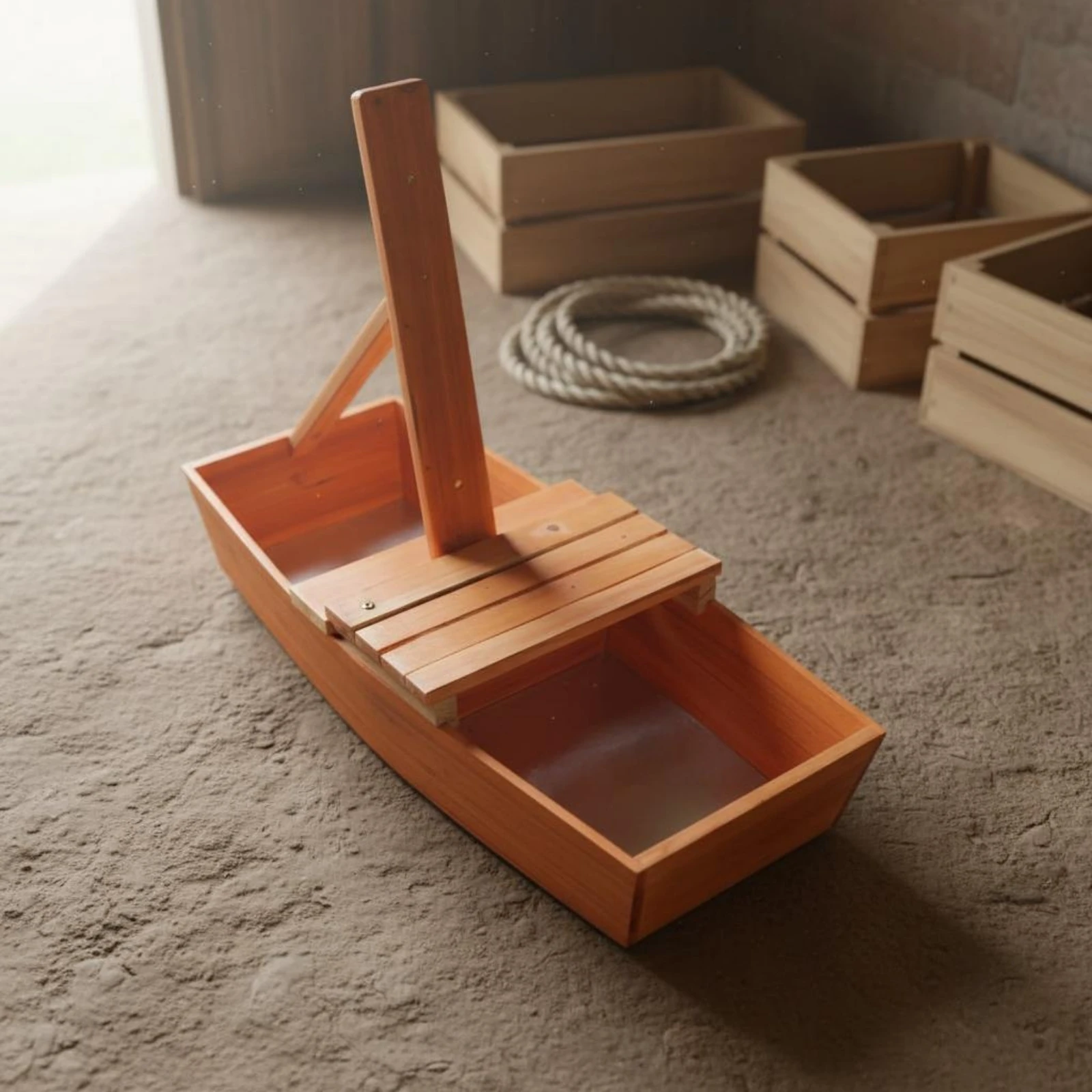 

Rice Planting Boat Seat Umbrella Holder Paddy Field Seat Board Farm Tool Storage Space for Farmers