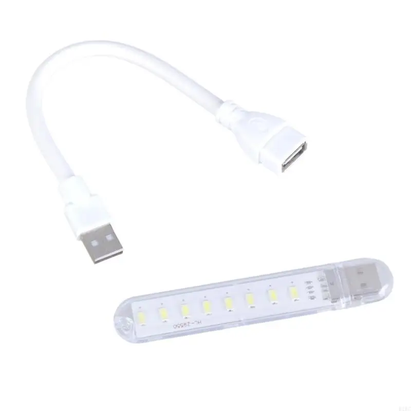 

Гибкая светодиодная лампа USB с 8 ярко -белыми светодиодами и регулируемая шея для наружного