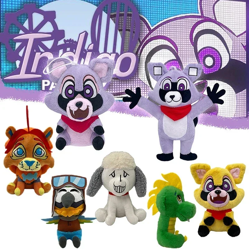 Indigo Park Plush Toys Rambly Dog Mollie Macaw Lloydford Stuffed Dolls Cartoon Lion Raccoon Plushies Figures Christmas Gifts