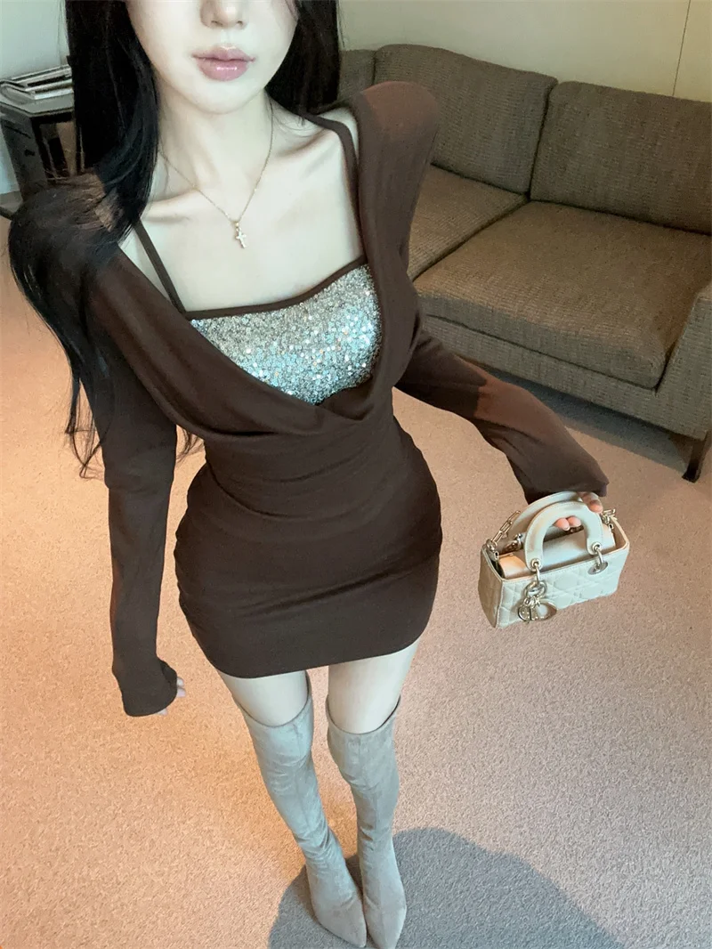 

Сексуальное бюстье Pure Desire с блестками и заниженными плечами Dr, женская облегающая юбка высокого класса для похудения Dr