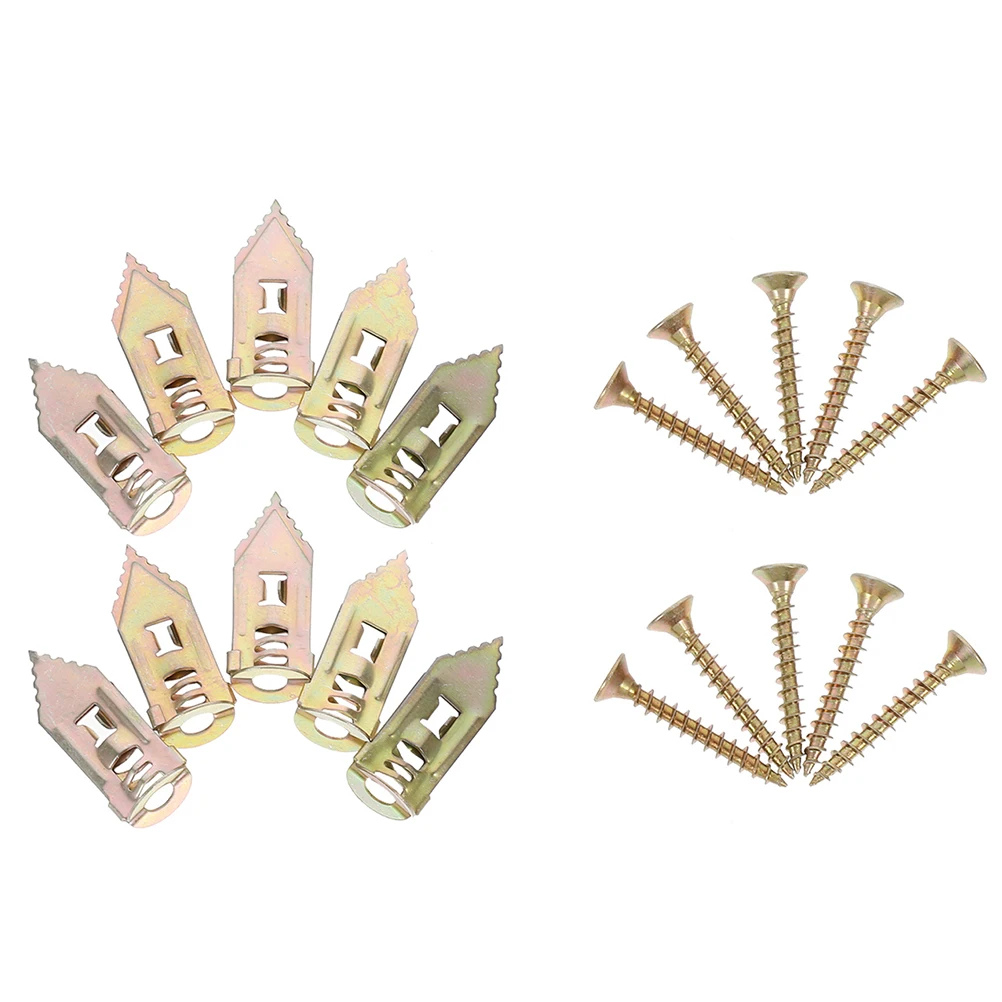 

10pcs Knocking Expansion Screws Heavy Duty Wall Anchors Plasterboard Fixing Tools Drywall Metal Sleeve Hardware