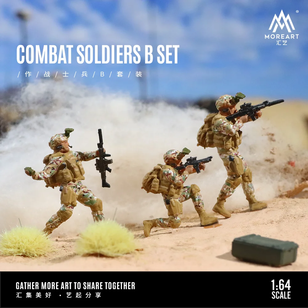 

More Art 1:64 Combat Soldiers B SET Display & Collection & Gift