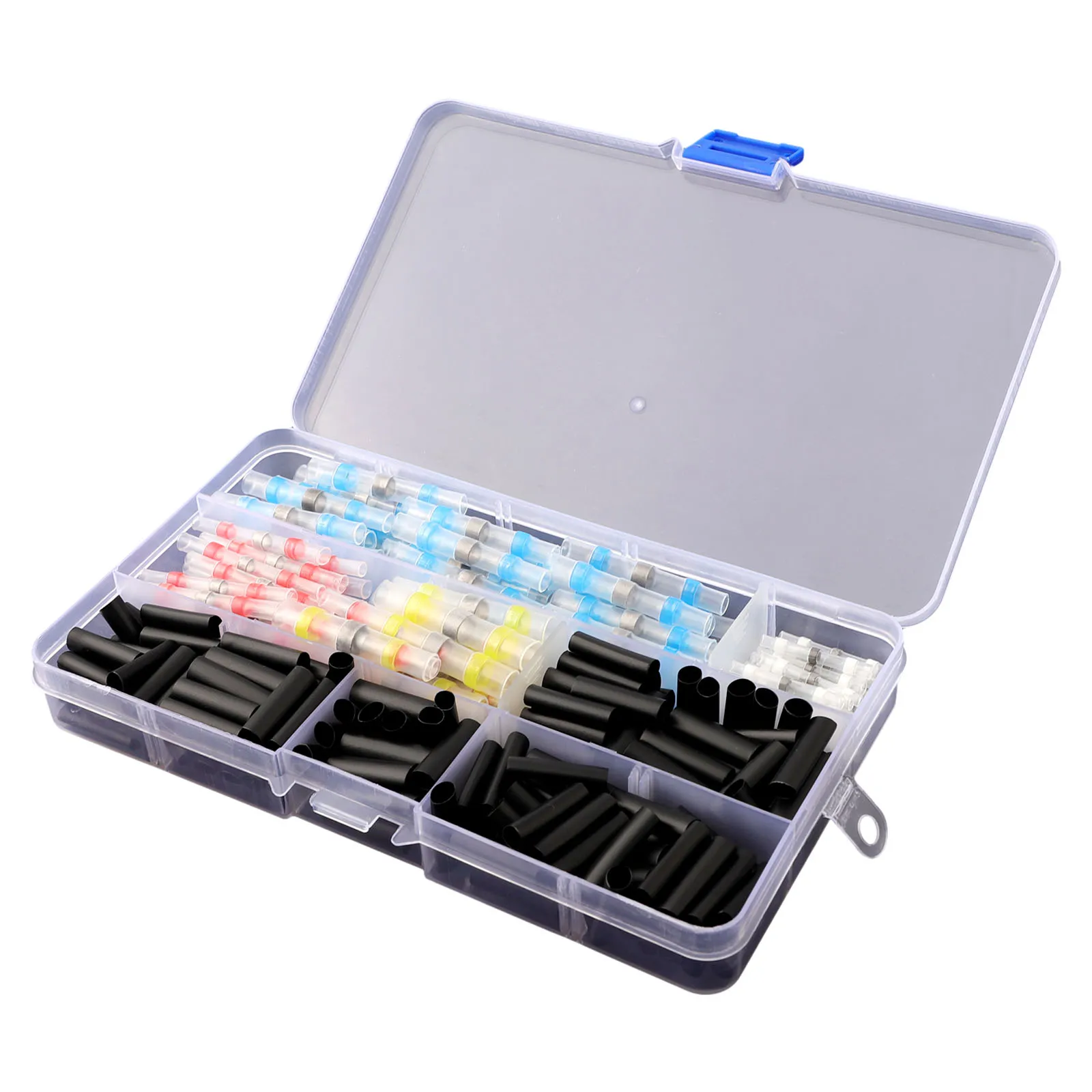 50 to 800 Piece Solder Seal Heat Shrink Connector Sets with Transparent Outer Layer for Real Time Joint Assessment