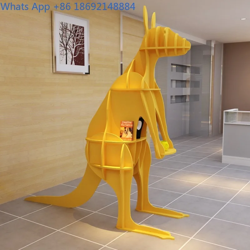 

Kangaroo Creative Decorative Stand Hotel Club Celebration Event Decoration Shop Window Floor Ornament Elegant
