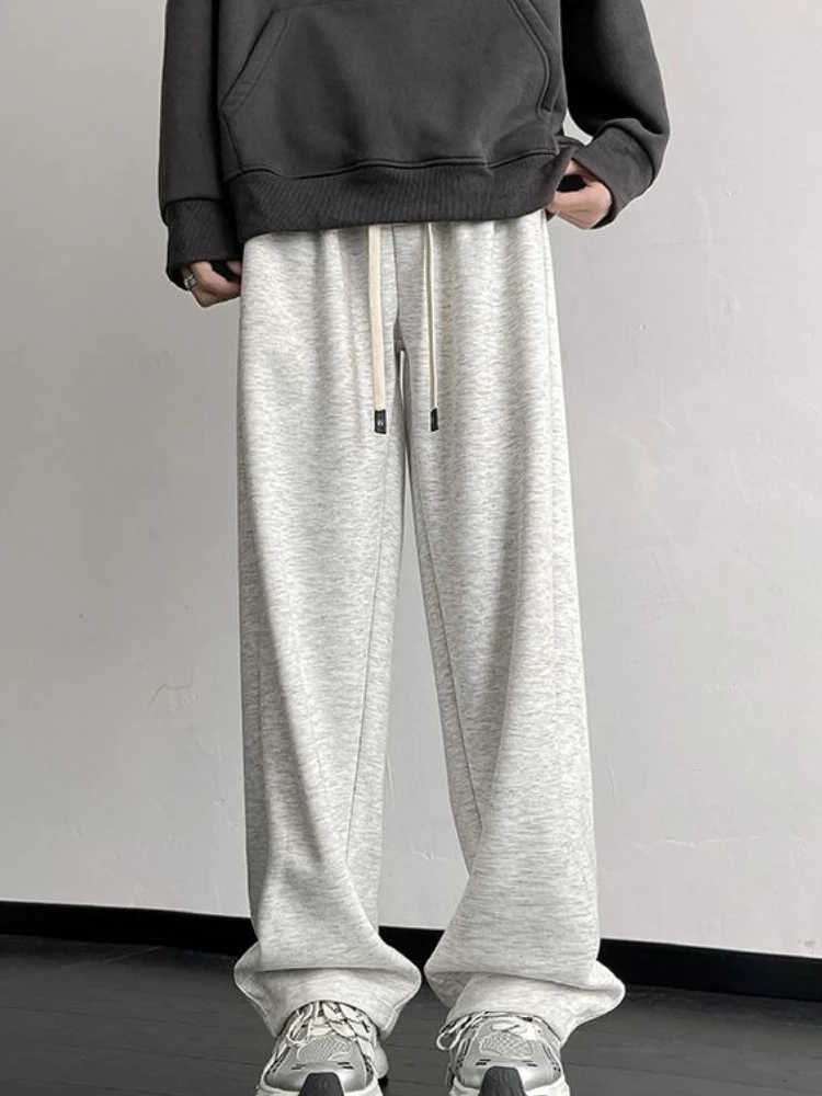 

Wide Men's Casual Pants Original Clothing Harajuku Fashion New in Low Price Stylish Aesthetic Classic Polyester Male Trousers
