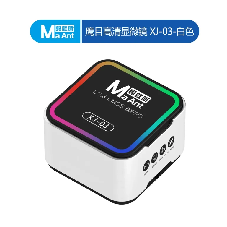Maant XJ-3 2K HD 60fps, met ingebouwde IMX347 1/1.8-sensor, HDMI- en USB-aansluiting voor beeldweergave, geschikt voor BGA-reparatie en CPU-solderen.