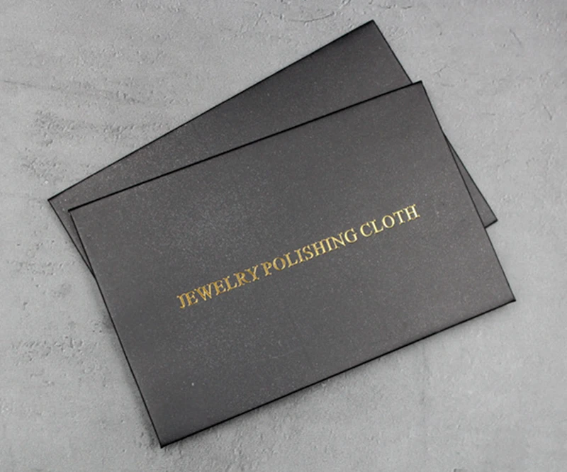100PCS 10X6.5CM Individual Black Package Silver Polish Cloth Anti Tarnish Jewelry Tools Sterling Silver Polishing Cleaning