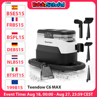 Teendow C6 MAX 3-In-1 Upholstery and Carpet Cleaner, 1650W Steam, 12000Pa Suction, Dual Tanks, Pet-Friendly, Multiple Nozzles