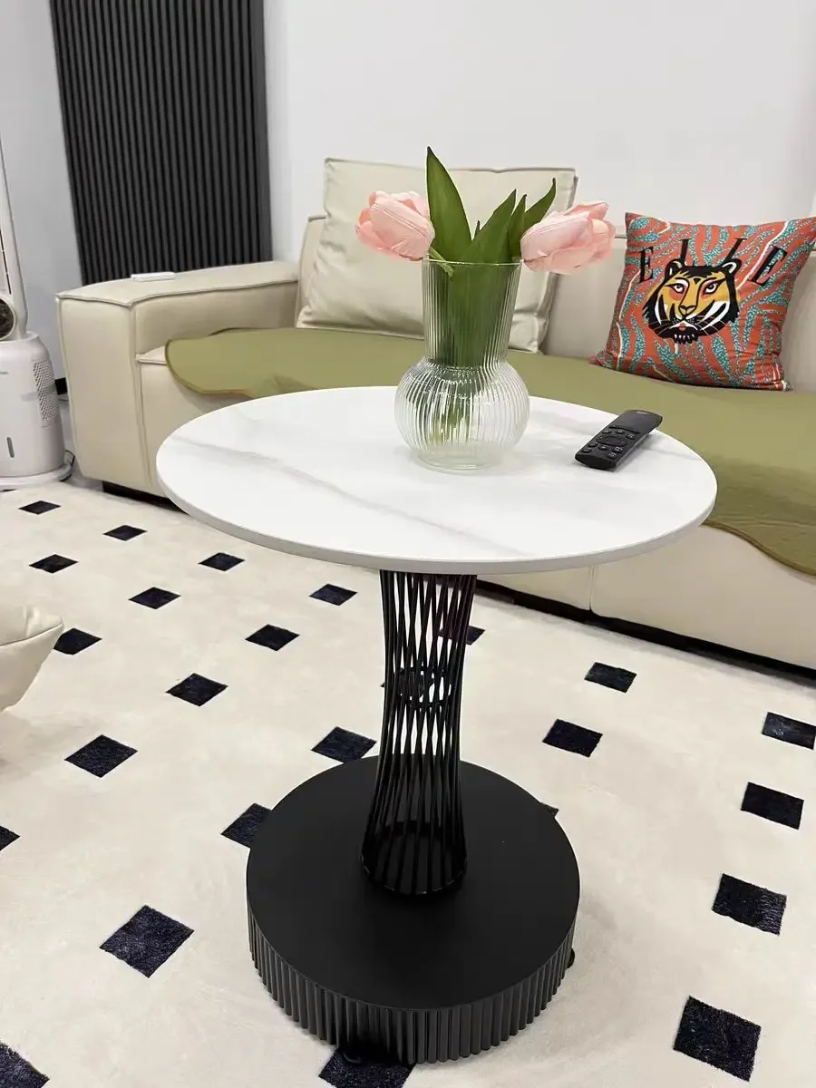 Rock Board Coffee Table Home Furniture Living Room Sofas Small Round Side Table Console Room Desks Mini